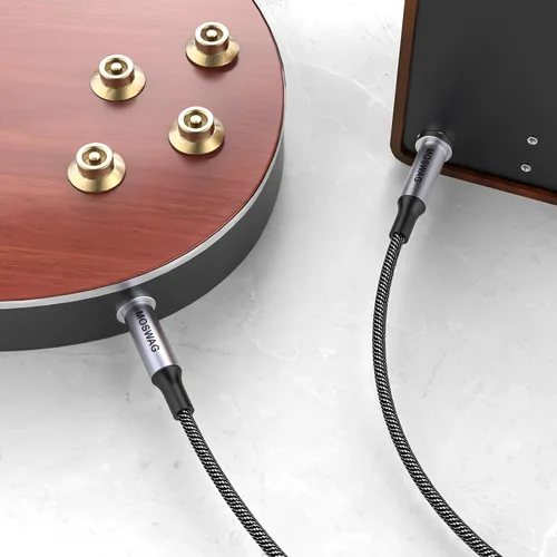 Miniatura 7 de MOSWAG Cable de audio TRS 1M, interconexión equilibrada de 1/4" a 1/4", trenza de nailon, compatible con guitarra eléctrica, bajo, mezcla