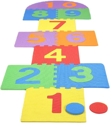 Alfombra para niños, juego de alfombrilla de espuma EVA suave, interactiva, para interiores y exteriores, jardín, juegos familiares, juguetes
