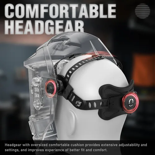Miniatura 9 de YESWELDER - Casco de soldadura con pantalla grande de visualización de 3.93"X3.66", color real, energía solar, oscurecimiento automático, con sombra
