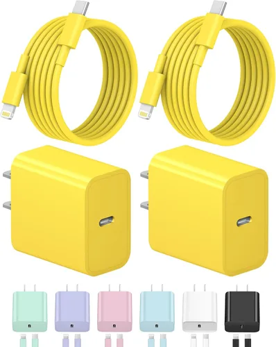 Cargador para iPhone de carga rápida USB C, cargador tipo C, cargadores de iPad con cable de carga C de 6 pies, compatible con iPhone14/14 Pro