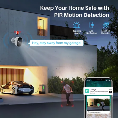 Miniatura 3 de Cámaras de Seguridad Inalámbricas para Exteriores e Interiores, Cámara WiFi de 2K Alimentada por Batería para Seguridad del Hogar, Detección