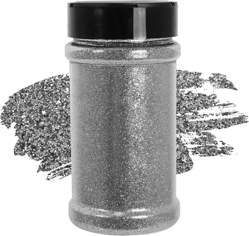 Miniatura 32 de Purpurina blanca ultrafina, 16 oz (1 lb), purpurina fina para manualidades de resina, uñas, vasos, slime, cosméticos y decoración de festivales