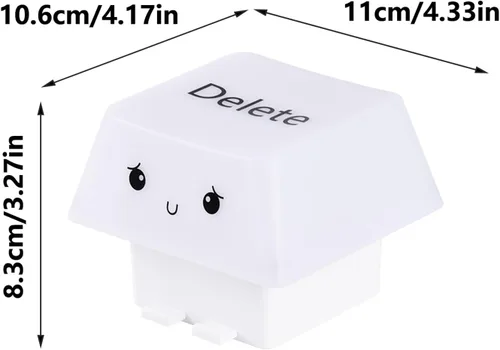 Miniatura 3 de Creative Deletes Keycap Lamp USB Rechargeable Moods Light with Adjustable Brightness Phone Holder for Bedroom Dorm