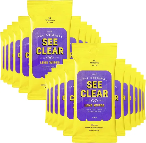 Miniatura 10 de See Clear Original - Toallitas limpiadoras de lentes prehumedecidas para lentes y pantallas, sin rayas, limpiador electrónico de lentes y pantallas
