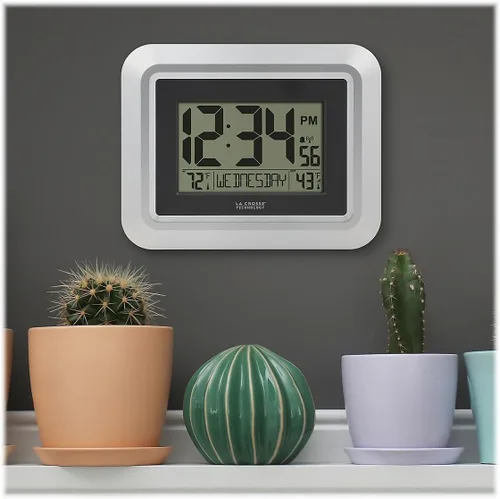 Miniatura 4 de La Crosse Technology 513-1918S-INT Reloj de pared digital atómico con temperatura exterior