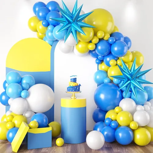 Miniatura 8 de Kit de guirnalda de globos de baloncesto, globos metálicos naranjas, negros y plateados con globos de papel de aluminio de baloncesto para Rojo Azul