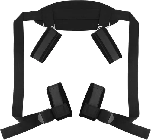 Miniatura 4 de Double Couple BDSMS Kit de restricciones para la cama juguetes sexuales correas de muñeca y pierna esposas para manos y tobillos restricciones