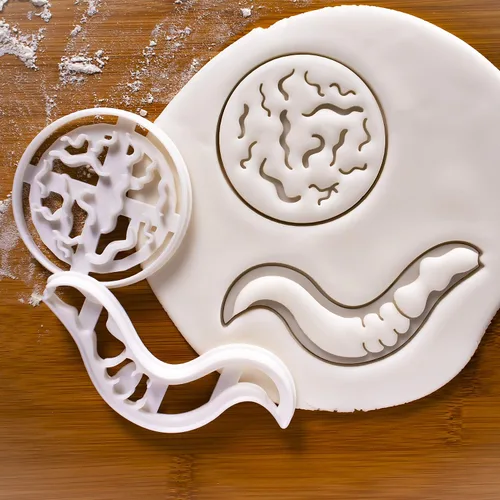 Miniatura 2 de Juego de 2 cortadores de galletas C. Elegans (Caenorhabditis Elegans), 2 piezas - Bakerlogy