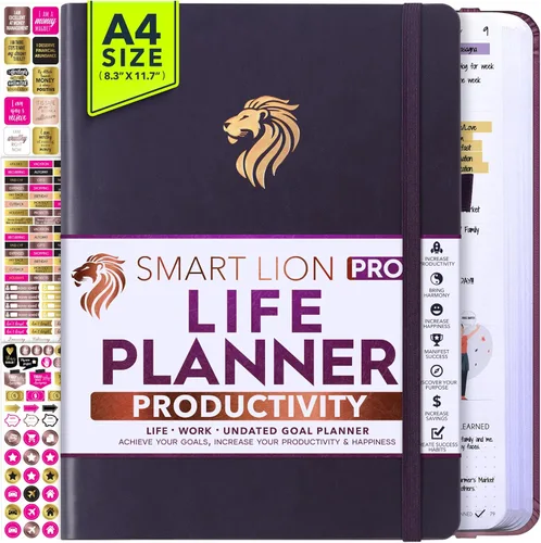 Miniatura 9 de Life Planner - Agenda diaria, semanal y mensual sin fecha con sección de presupuesto, un viaje de 12 meses para aumentar la productividad