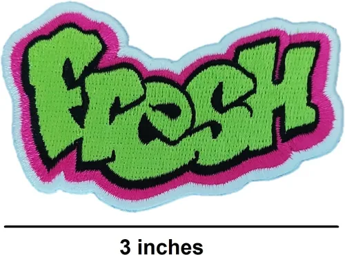 Miniatura 6 de The Original Fresh Graffiti Patch, 90s Hierro/Coser, 3 pulgadas - Parche fresco totalmente bordado (3 pulgadas)