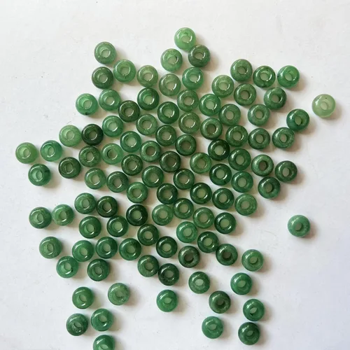 Miniatura 4 de 15 cuentas de cristal y piedras curativas de aventurina verde natural con agujeros grandes y piedras curativas, bricolaje de 0.236 pulgadas