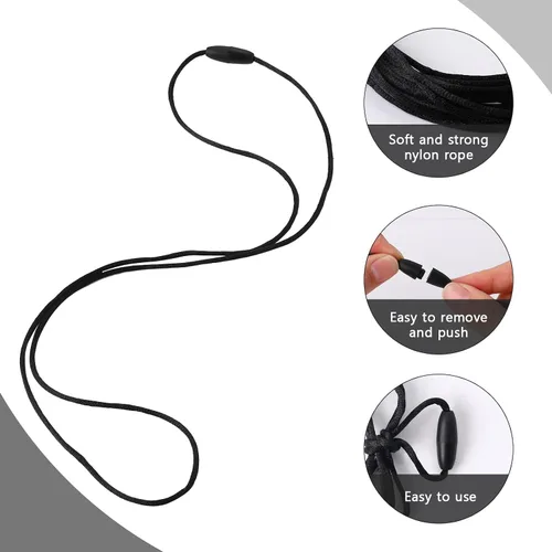 Miniatura 2 de Paquete de 30 cordones de repuesto para collar con cierres separables, cordones negros para colgantes, collar, cuerda de nailon, kit de cuerda