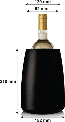 Miniatura 3 de Vacu Vin Rapid Ice – Enfriador de vino elegante – Negro, negro, Negro