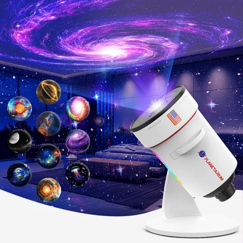 Miniatura 10 de Proyector de galaxia [ruido blanco] con máquina de sonido, 28 sonidos relajantes, función de memoria, temporizador para dormir, luz de estrellas