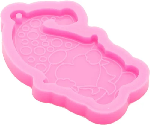 Miniatura 3 de Molde de llavero de hombre de dibujos animados súper brillante, moldes de resina de silicona para colgante de hombre encantador, molde de resina
