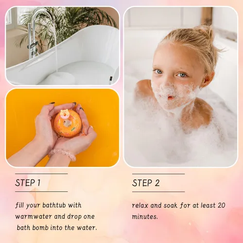 Miniatura 6 de Juego de 9 bombas de baño XXL con juguetes sorpresa para niños, juego de regalo de cumpleaños para niñas y niños, regalo ideal para el día