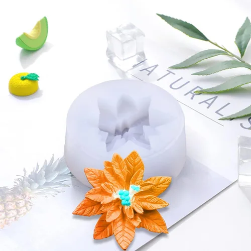 Miniatura 8 de Rolin Roly Molde de flor de resina, moldes de resina para plantas, molde de cristal epoxi 3D, moldes de flores de silicona epoxi para decoración