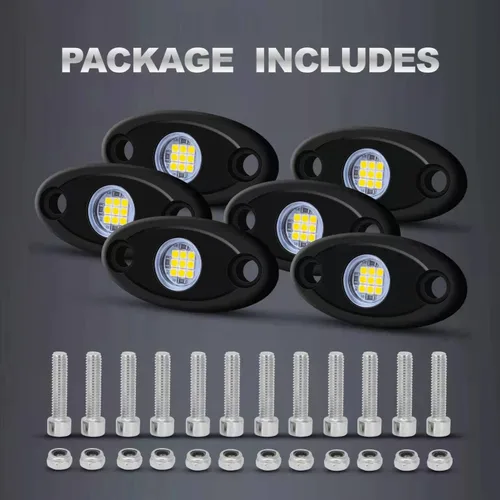 Miniatura 6 de 6Pods - Luces LED de neón blancas para auto, camiones, ATV, UTV, SUV, debajo de la carrocería, lámpara impermeable (blanco)