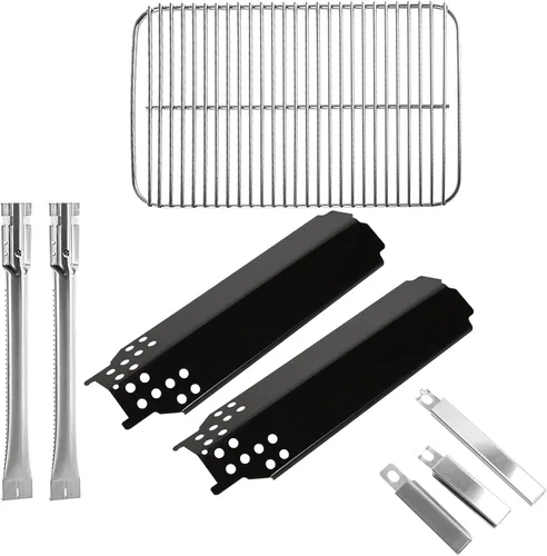 Miniatura 7 de BBQ-PLUS Piezas de repuesto para parrilla Charbroil Classic 360 de 3 quemadores 463773717 G215-0203-W1 G320-0200-W1A, placas de calor, quemador