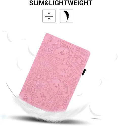Miniatura 3 de Dteck Funda para iPad mini 5/4/3/2/1 - [Diseño de flores en relieve] Funda tipo folio clásica
