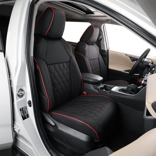 Miniatura 16 de EKR Fundas para asientos de Tundra de ajuste personalizado para Toyota Tundra Double Cab 2014 2015 2016 2017 2018 2019 2020 2021 - Neopreno (negro)
