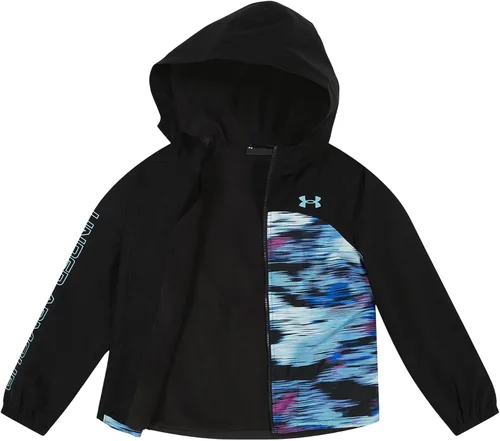 Miniatura 3 de Under Armour Cortavientos para niñas, chaqueta con cremallera, repelente al agua y resistente al viento