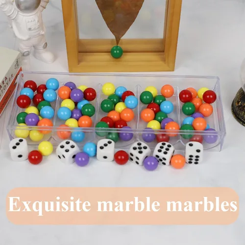 Miniatura 4 de Wahoo - Canicas de 0.551 in, 30 canicas de 0.55 pulgadas para juego de mesa Wahoo, incluye bolsa de almacenamiento y dados (0.55 pulgadas/0.551 in)