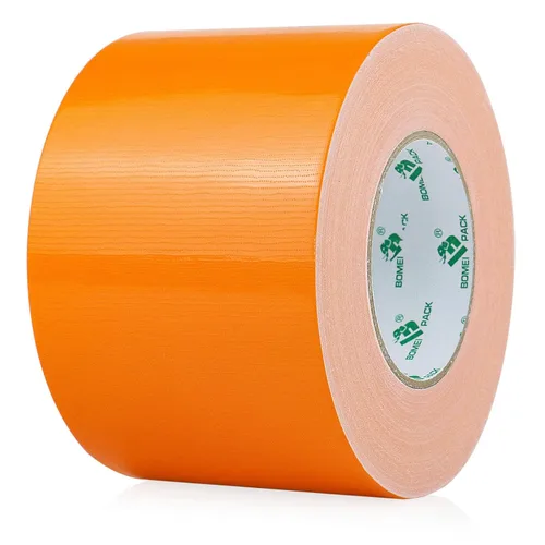 Miniatura 10 de BOMEI PACK Cinta de conducto amarilla de 4 pulgadas de ancho, cinta adhesiva industrial resistente al agua de color 9.0 mil x 4 pulgadas x 55 m