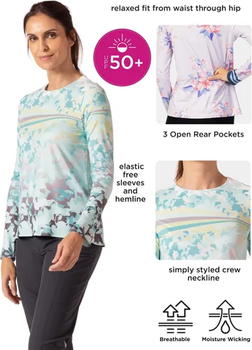 Miniatura 4 de Terry Soleil - Camiseta de ciclismo para mujer, manga larga, ajuste relajado, UPF 50+, para mujer, tallas regulares y grandes