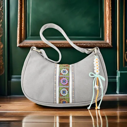 Miniatura 2 de Bolso Hobo para mujer, mini bolso de hombro de tela