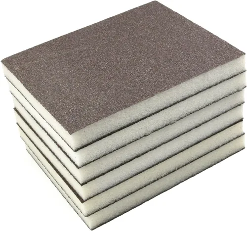 Miniatura 35 de Utoolmart 12 bloques de lijado de esponja de lijado, grano 180 húmedo, seco, lavable y reutilizable, esponja de papel de lija para muebles de 12