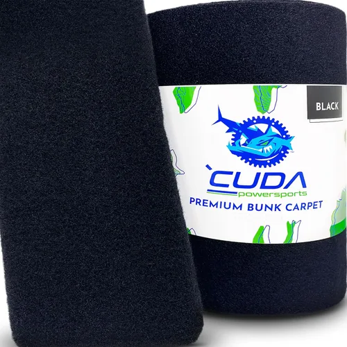 Miniatura 2 de Alfombra de litera para remolque de barco Cuda de 12 pulgadas de ancho x 13 pies - Nuevo rollo premium de 30 oz - Alfombra de litera Cuda para Negro