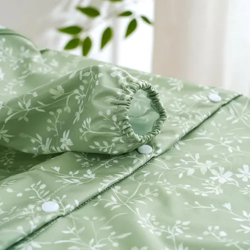Miniatura 8 de Paquete de 2 baberos de bebé de manga larga, overol para comer, impermeable, se fija a la silla alta y la mesa, edades de 1 a 3 años Hoja