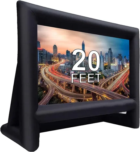 XHYCPY Pantalla de Proyector Inflable de 20 Pies para Exteriores, Pantalla de Película Inflable con Soplador de Aire y Bolsa de Almacenamiento,