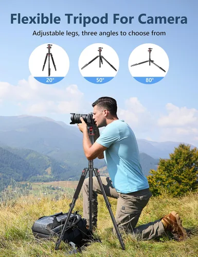 Miniatura 6 de Trípode profesional de 78 pulgadas para cámara Victiv, trípode monópode de aluminio para cámara DSLR, telescopio terrestre, telescopio, binoculares
