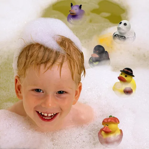 Miniatura 5 de Paquete de 24 Patos de Goma de Halloween Juguetes de Baño para Niños Pequeños Niños Niñas Juguetes de Halloween Favores de Fiesta de Halloween