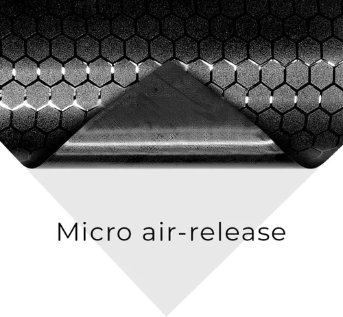 Miniatura 3 de VViViD+ - Vinilo para envoltura de coche con patrón de nido de abeja negro mate (1 x 5 pies)