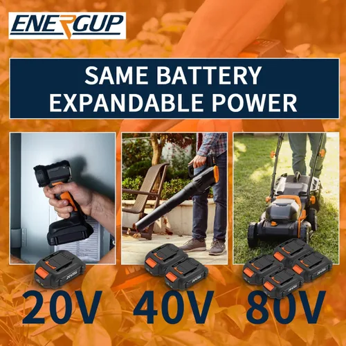 Miniatura 8 de Energup Reemplazo de 20 voltios para batería Worx 20V y kit de cargador, compatible con Worx 20Volt WA3520 WA3525 WA3575 WG151s WG251s WG540s WG545s