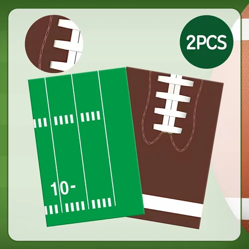 Miniatura 3 de Decoraciones para Fiestas de Fútbol, Paquete de 2 Manteles de Plástico para Fútbol (54x108 Pulgadas), Cubiertas de Manteles Rectangulares