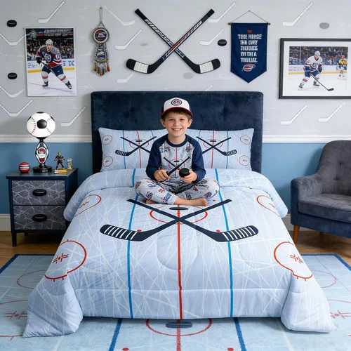 Miniatura 46 de Homewish Juego de edredón de juegos deportivos de pelota, tamaño twin, juego de ropa de cama de béisbol y baloncesto, 2 piezas para niños