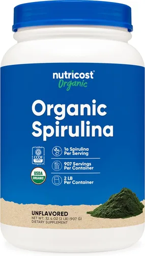 Miniatura 6 de Nutricost Polvo de Espirulina Orgánica 454 Gramos, 1 Libra - Espirulina Orgánica Certificada Pura