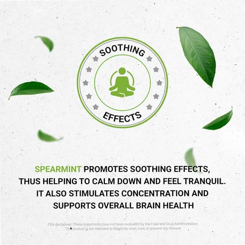Miniatura 3 de Secrets of the Tribe Cápsulas de menta verde 1000 mg de menta verde (Mentha spicata) Hoja seca, suplemento de apoyo hormonal para mujeres