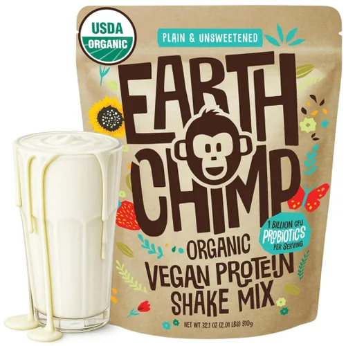 Miniatura 12 de EarthChimp Proteína vegana orgánica en polvo, con probióticos, sin OMG, sin lácteos, sin suero de leche, proteína en polvo a base de plantas