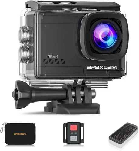Miniatura 11 de Apexcam M90 Cámara de Acción con Tarjeta de 64GB Cámara de Acción 4K60FPS 64MP WiFi EIS Estabilización de Imagen con Pantalla Táctil Cámara