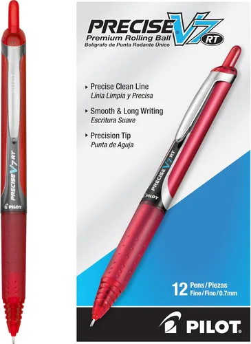 Miniatura 5 de Bolígrafo retráctil Pilot Precise V7 RT, de trazo fino, 1 unidad, tinta negra (26072), Púrpura