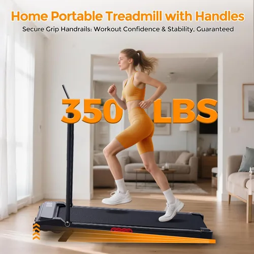 Miniatura 4 de KASSADIN Walking Pad with Handle Bar, 2026 Upgrade Portable Small Treadmill with Handles for Home Small, 3.0HP Under Desk Walking Pad Treadmill with