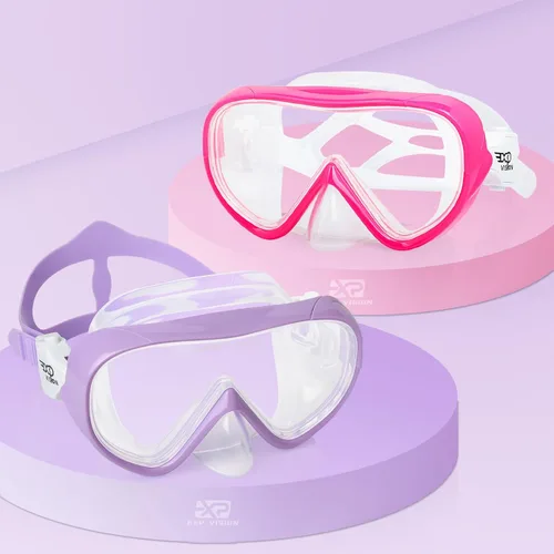 Miniatura 18 de Máscara de buceo para niños, máscara de buceo para niños, gafas de natación antivaho con cubierta para la nariz para esnórquel, buceo, natación