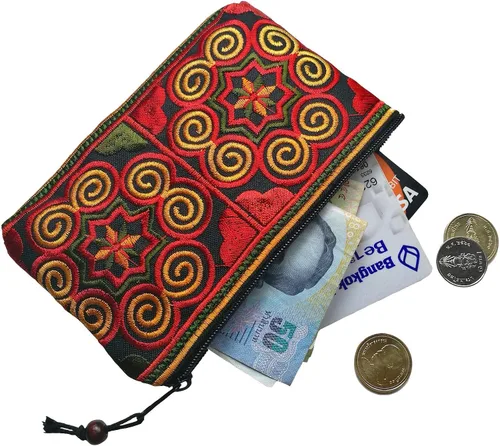 Miniatura 2 de Sabai Jai - Monedero hecho a mano - Pequeño bolso bordado Boho