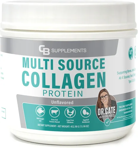 CB Supplements Proteína multicolágeno – Colágeno hidrolizado para la salud de las articulaciones, la piel, el intestino, el cabello y las uñas –