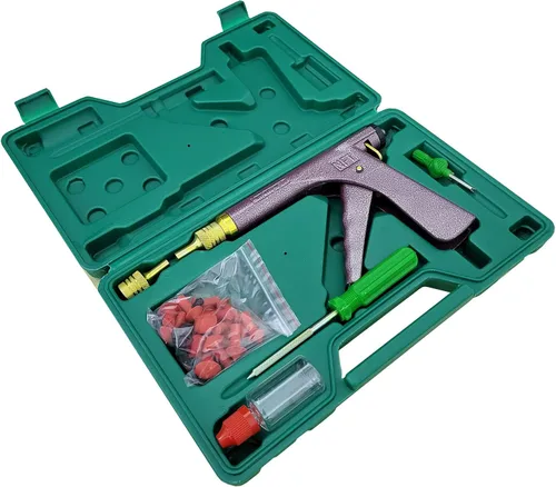 Auto reparación sin cámara de coche con caja de almacenamiento Set para la fijación de neumáticos de agujero redondo reparación de tapones de punción